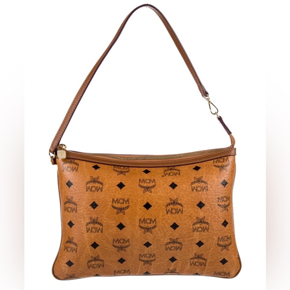 MCM Handbags - MCM
Logo Jacquard Leather Shoulder Bag W/COA